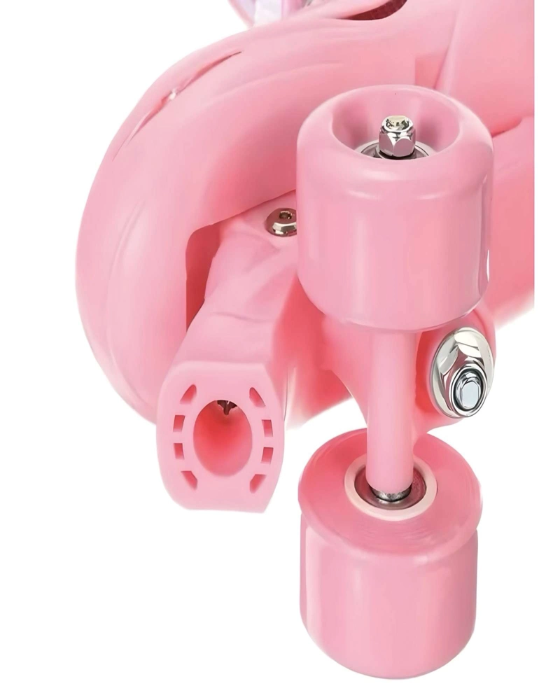 PATINES AJUSTABLES 4 RUEDAS NIÑA ROSADO TALLA S 31-34 - 4