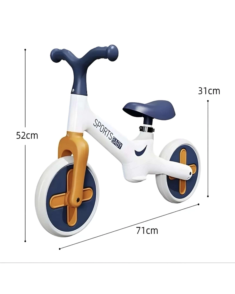 BICICLETA EQUILIBRIO BALANCE APRENDIZAJE SIN PEDALES NIÑA NIÑO BLANCO - 3