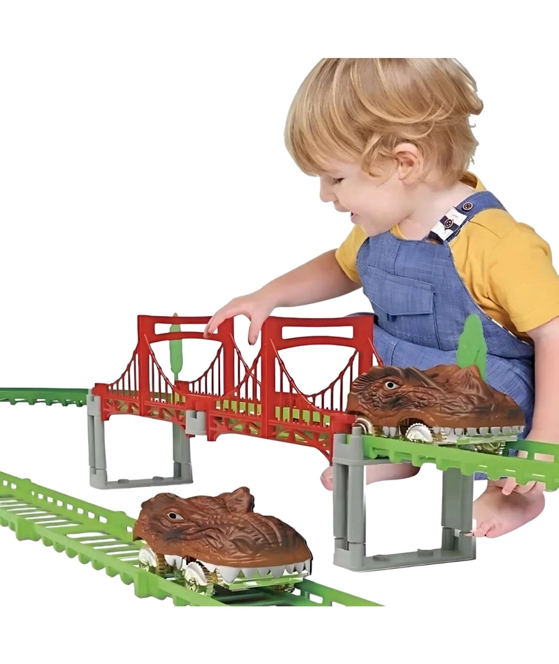 JUGUETE PISTA AUTO DINOSAURIO 52 PIEZAS - 4