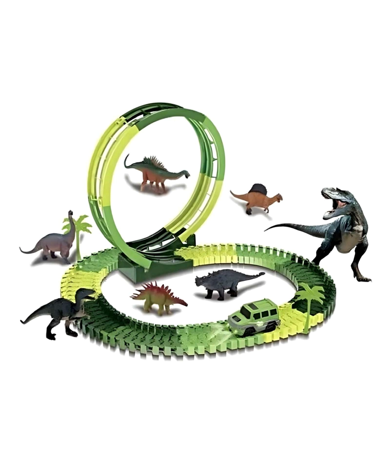 PISTA DE AUTOS CON DINOSAURIOS - 1
