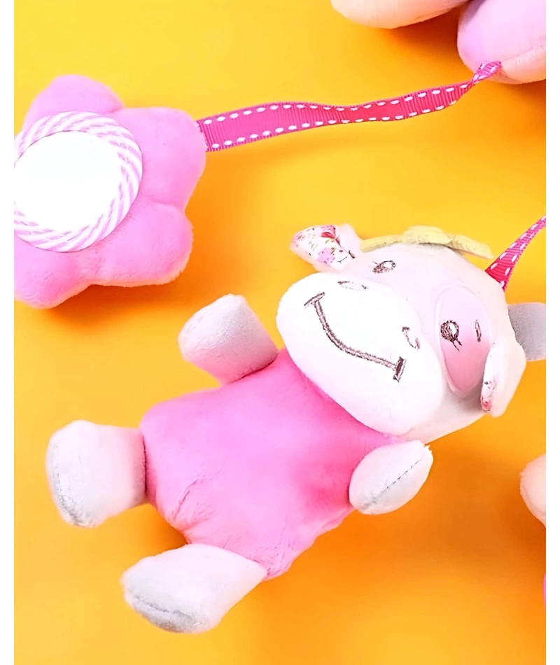 SONAJERO ESPIRAL COLGANTE PARA COCHECITO DE BEBE  DISEÑO VACA - 4