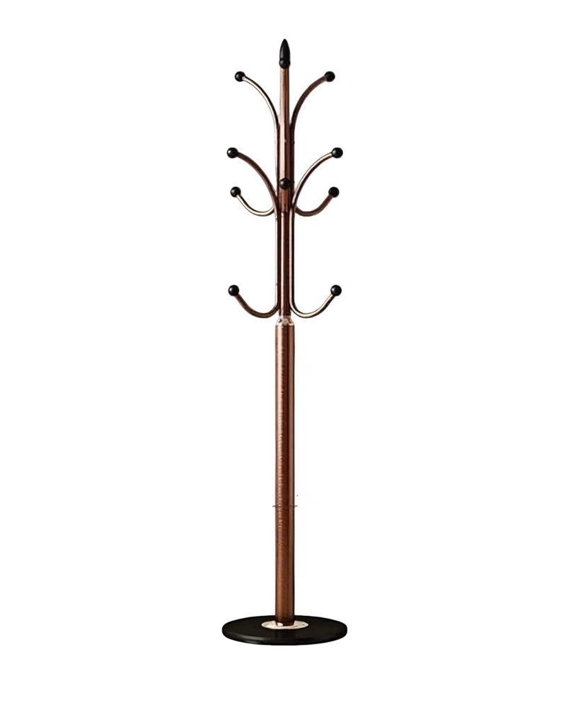 PERCHERO DE PIE CAFE MODERNO METALICO ORGANIZADOR DE ROPA CON BASE - 4