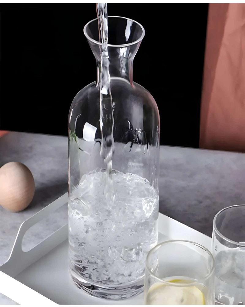 JUEGO DE JARRA DE VIDRIO MAS 6 VASOS TRANSPARENTE - 2
