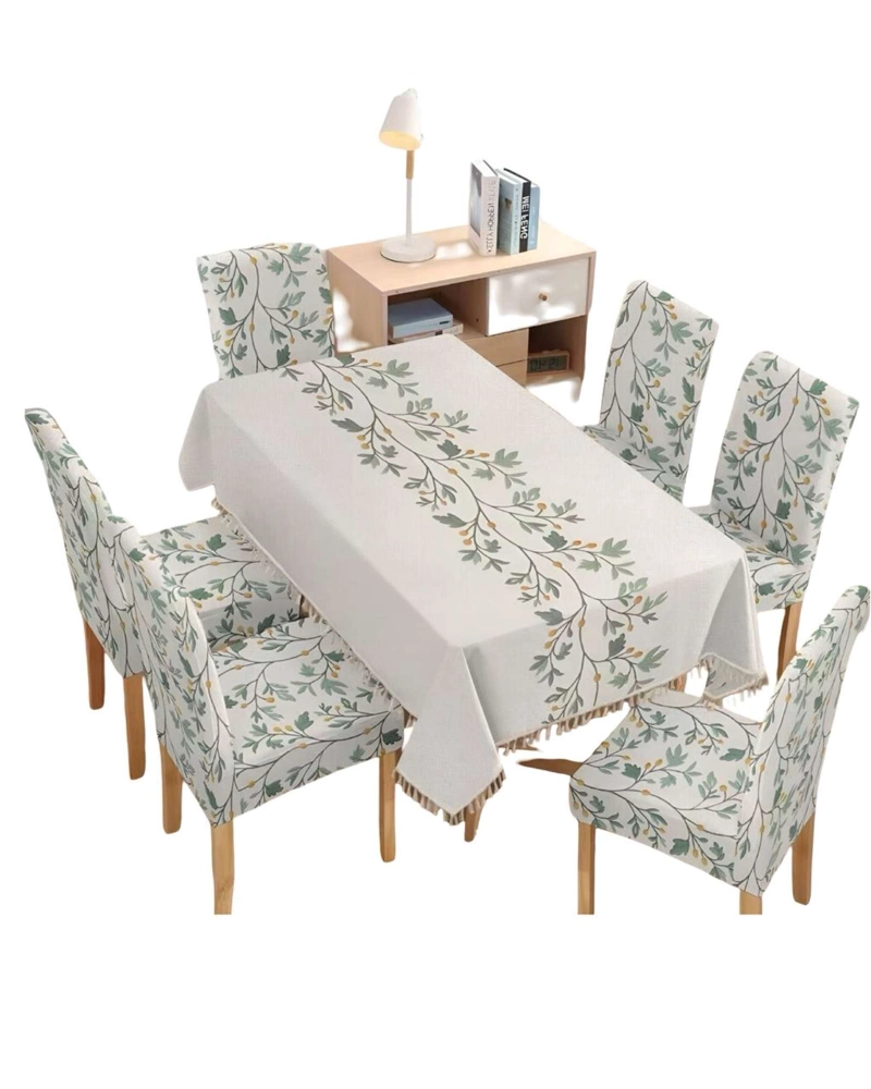 JUEGO TEXTIL PARA COMEDOR MANTEL  MAS 6 FUNDAS DE SILLA - 1