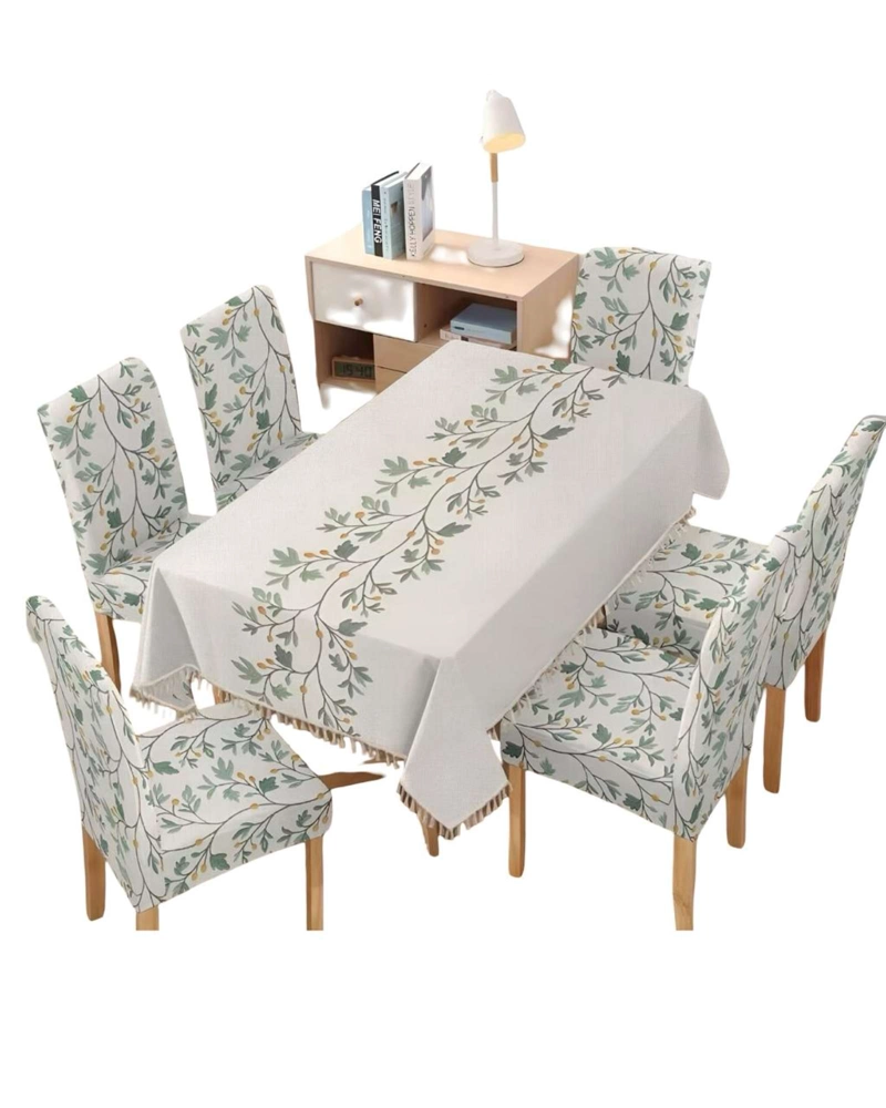 JUEGO TEXTIL PARA COMEDOR MANTEL  MAS 6 FUNDAS DE SILLA - 2