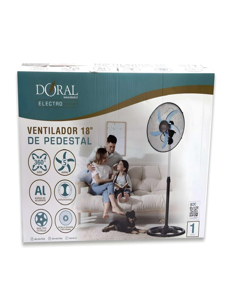 VENTILADOR DE PEDESTAL DORAL 18' 5 ASPAS - 7