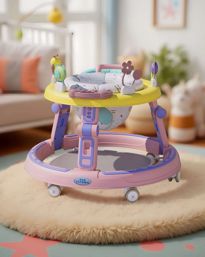 ANDADOR CAMINADORA PARA BEBES MULTIFUNCIONAL PRIMEROS PASOS 3 EN 1 ROSA - 1