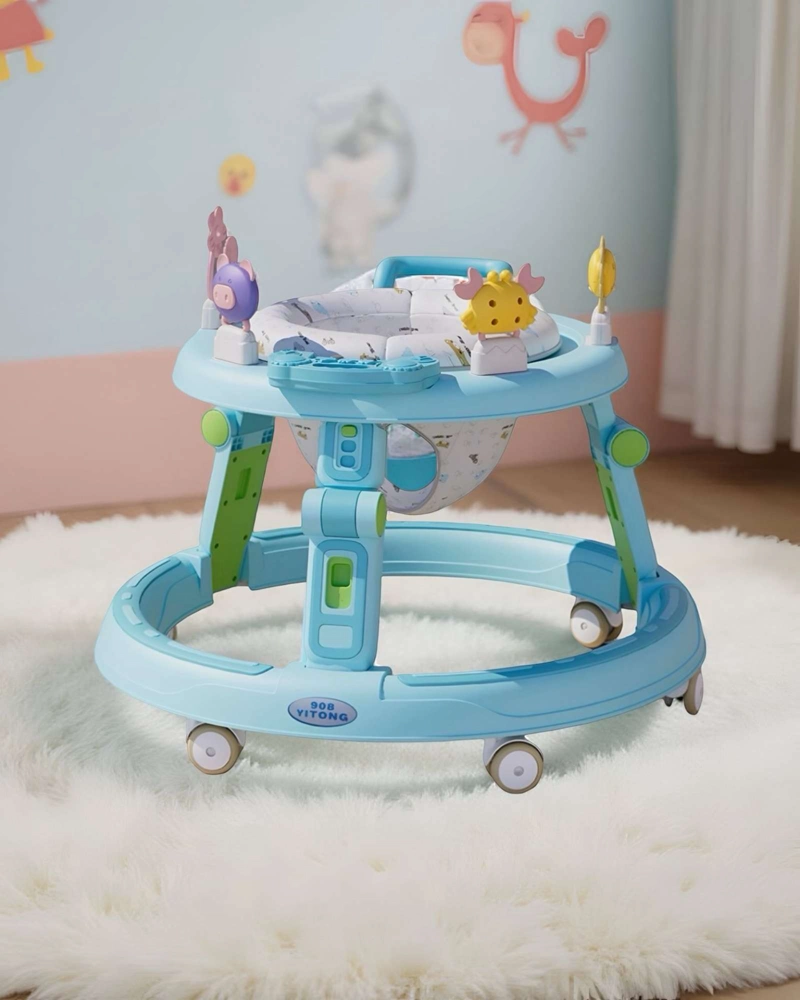 ANDADOR CAMINADORA PARA BEBES MULTIFUNCIONAL PRIMEROS PASOS 3 EN 1 CELESTE - 1
