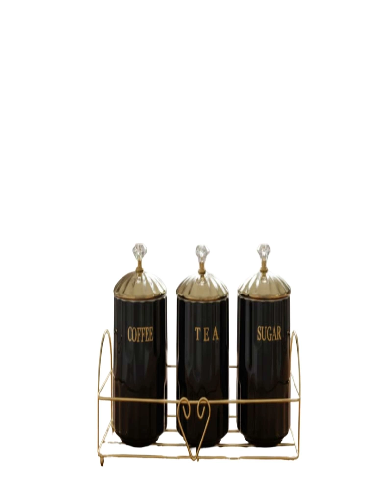 SET DE 3 RECIPIENTES HERMETICOS NEGRO - 4