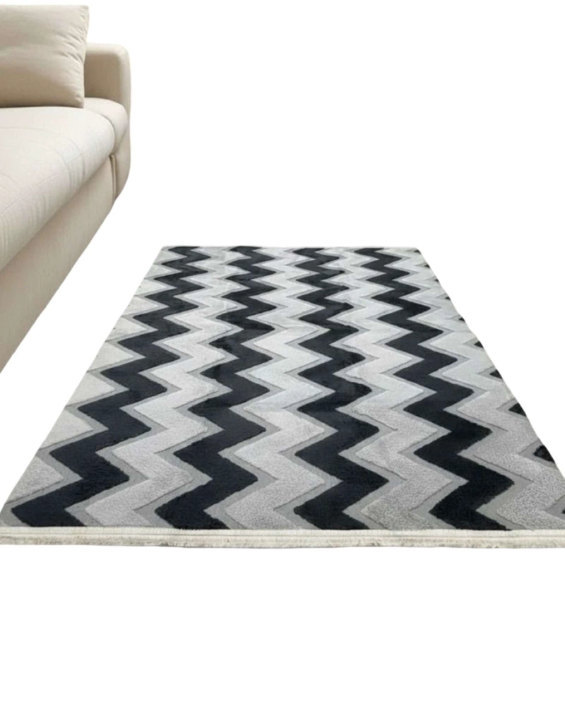 ALFOMBRA TEXTURIZADA DISEÑO JACQUARD ANTIDESLIZANTE 200X240 CM A02 - 6