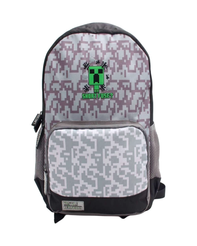 MOCHILA JUVENIL MINECRAFT GRIS S27 - 1