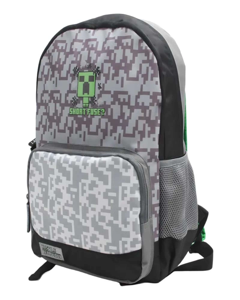 MOCHILA JUVENIL MINECRAFT GRIS S27 - 4