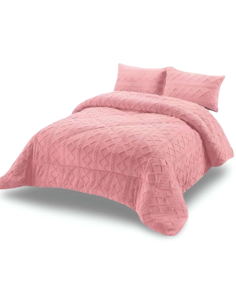 COBERTOR ELEGANTE DE INVIERNO TRENZADO CON CHIPORRO 1,5 PLAZA S38 - 1