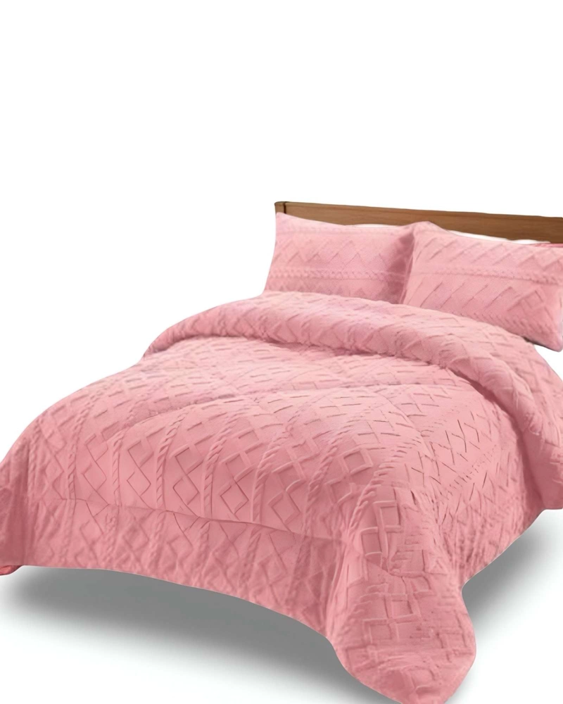 COBERTOR ELEGANTE DE INVIERNO TRENZADO CON CHIPORRO 1,5 PLAZA S38 - 3