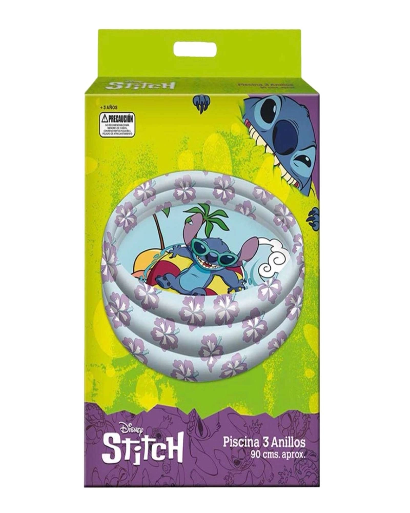 PISCINA INFLABLE DE PLASTICO NIÑOS STITCH - 3