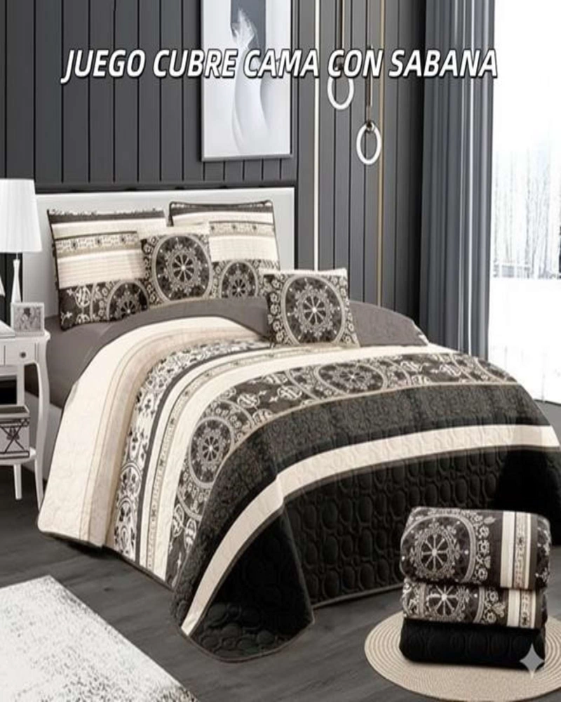 SABANA CON CUBRECAMA DE VERANO KING S147 - 4