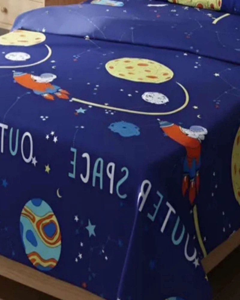 JUEGO DE SABANAS DE VERANO PLANETA ASTRONAUTA INFANTIL PLAZA Y MEDIA - 3