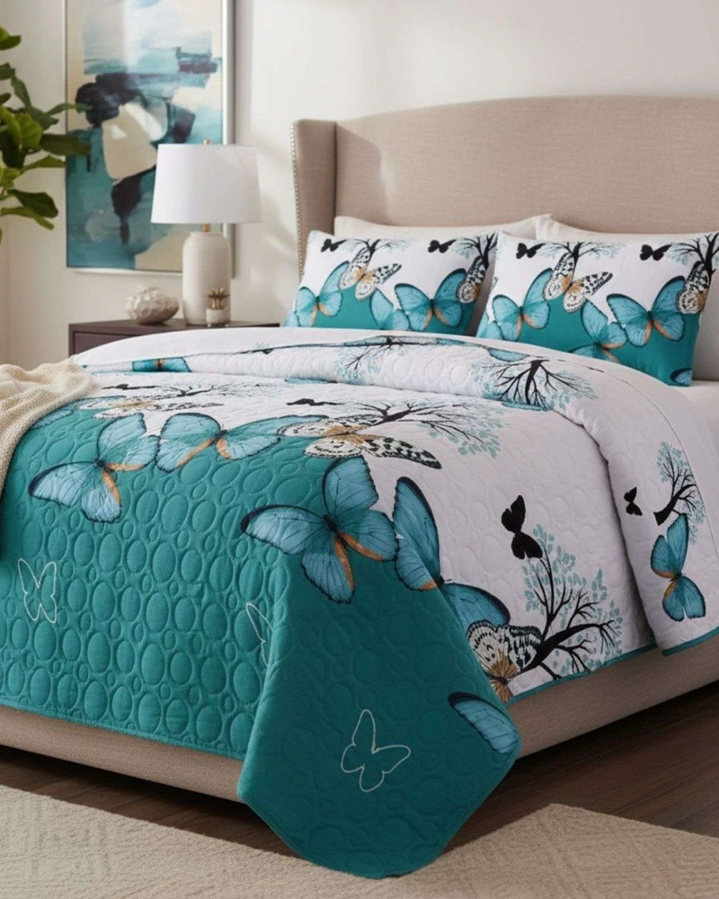 SABANA CON CUBRECAMA DE VERANO 2 PLAZAS + 2 ALMOHADAS - 3