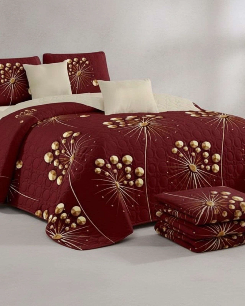 SABANA CON CUBRECAMA DE VERANO KING + 2 ALMOHADAS - 1