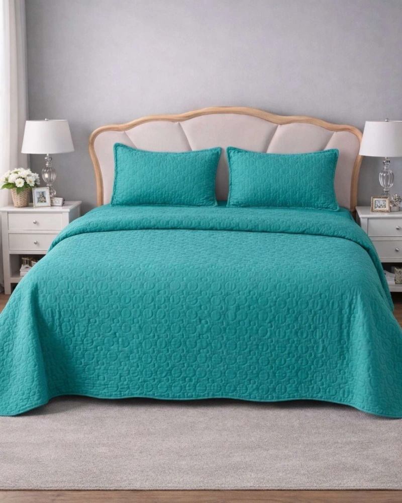 SABANA CON CUBRECAMA DE VERANO KING + 2 ALMOHADAS - 2