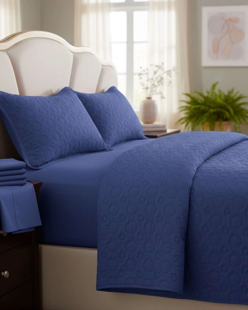 SABANA CON CUBRECAMA DE VERANO 2 PLAZAS + 2 ALMOHADAS - 2