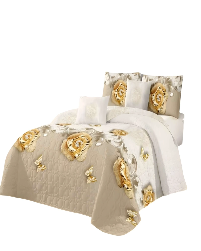 CUBRECAMA CON DISEÑOS  KING 250 X 270 CM + 2 ALMOHADAS P06 - 2
