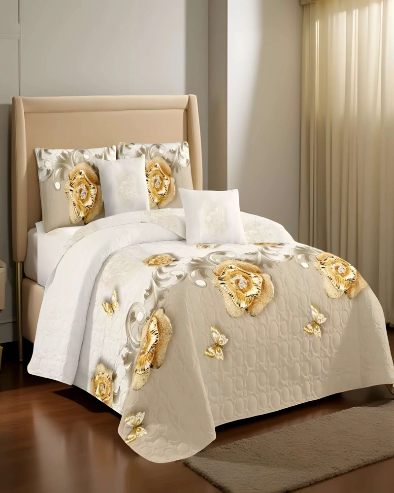 CUBRECAMA CON DISEÑOS  KING 250 X 270 CM + 2 ALMOHADAS P06 - 3