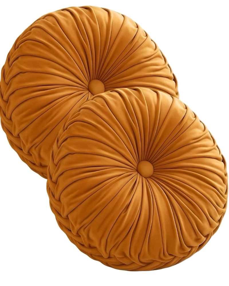 PACK DE 2 COJINES DECORATIVOS REDONDO ELEGANTE Y SOFISTICADO - 1