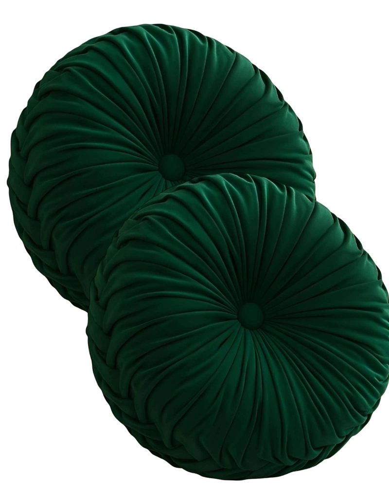 PACK DE 2 COJINES DECORATIVOS REDONDO ELEGANTE Y SOFISTICADO - 1
