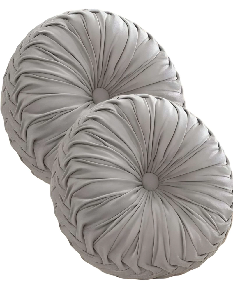 PACK DE 2 COJINES DECORATIVOS REDONDO ELEGANTE Y SOFISTICADO - 1