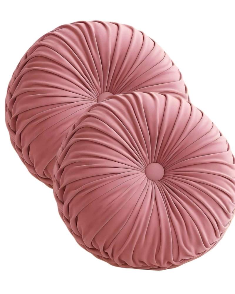 PACK DE 2 COJINES DECORATIVOS REDONDO ELEGANTE Y SOFISTICADO - 1