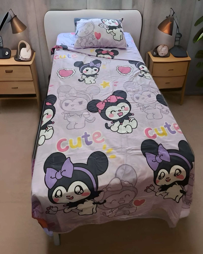 JUEGO DE SABANA DE NIÑA INFANTIL PLAZA Y MEDIA 3 PCS - 3