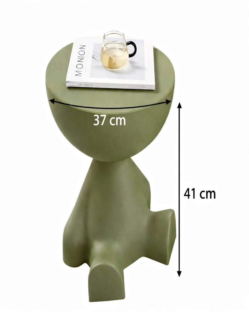 PACK DE 2 MESAS DE ARRIMO ESCULTURAL VERDE - 2