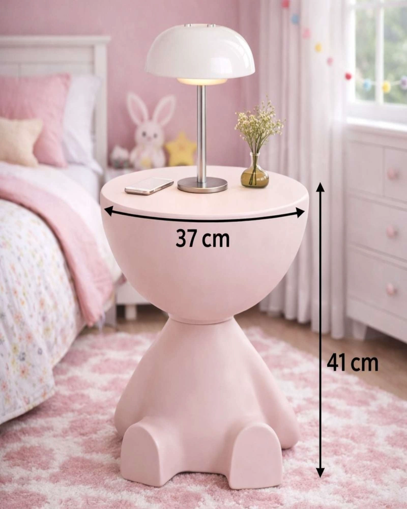 PACK DE 2 MESAS DE ARRIMO ESCULTURAL ROSA - 2