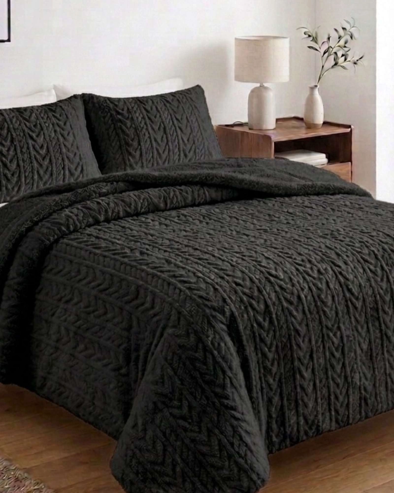 COBERTOR ELEGANTE DE INVIERNO CON CHIPORRO KING14 - 1