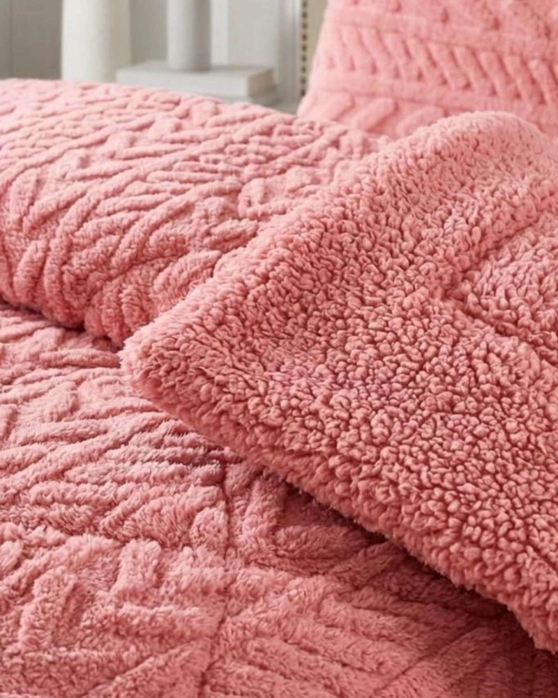 COBERTOR ELEGANTE DE INVIERNO CON CHIPORRO 2 PLZ 04 - 6