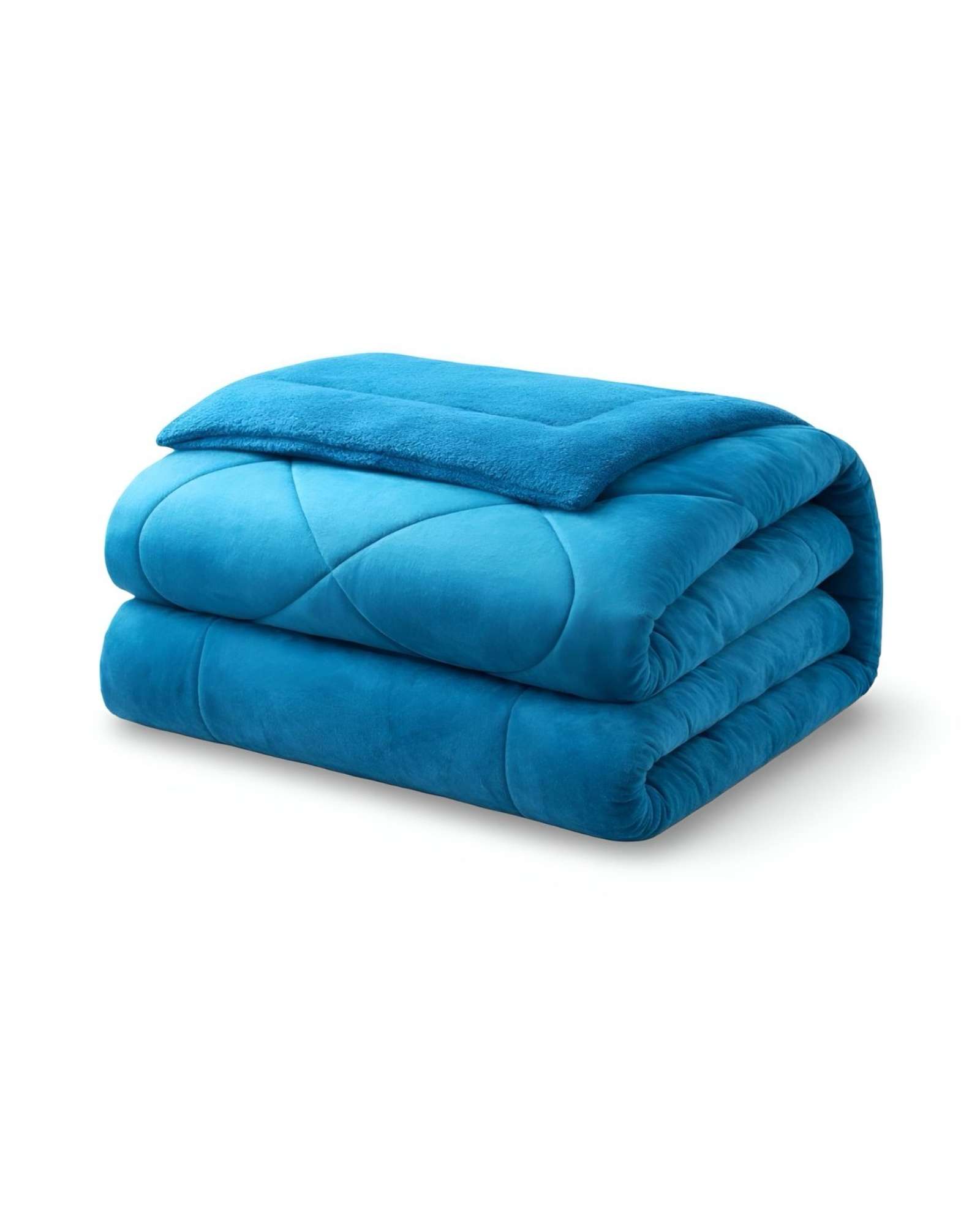 CUBRECAMA PLUSH CON CHIPORRO ACOLCHADO LISO 2 PLAZAS - 2