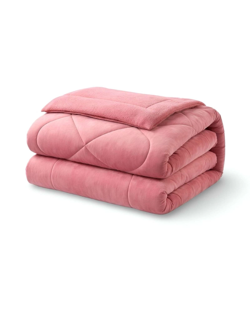 CUBRECAMA PLUSH CON CHIPORRO ACOLCHADO LISO 2 PLAZAS - 2