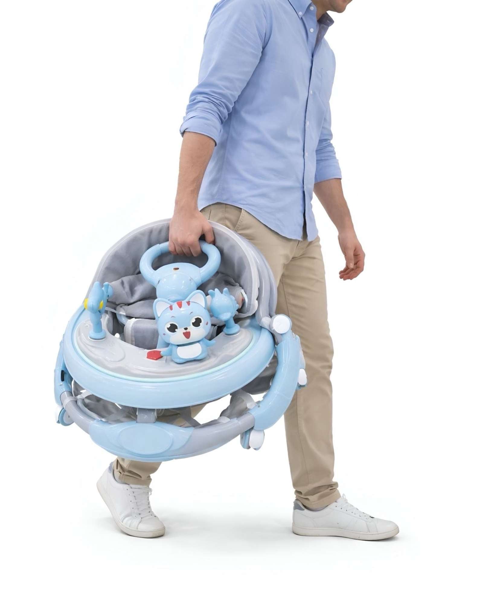 PACK 2 ANDADOR DE BEBE GEMELOS CON JUEGOS INTERACTIVOS MIS PRIMEROS PASOS ROSADO - 4