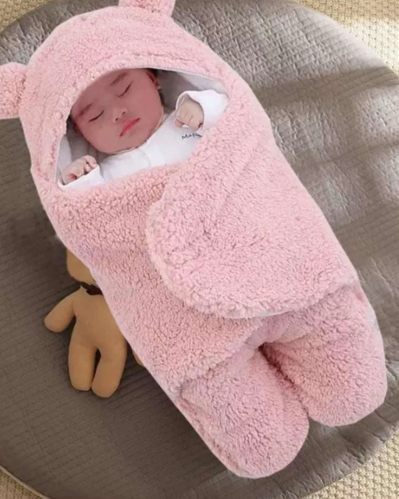 SAQUITO DE BEBE  OSITO TALLA 6M ROSADO - 1