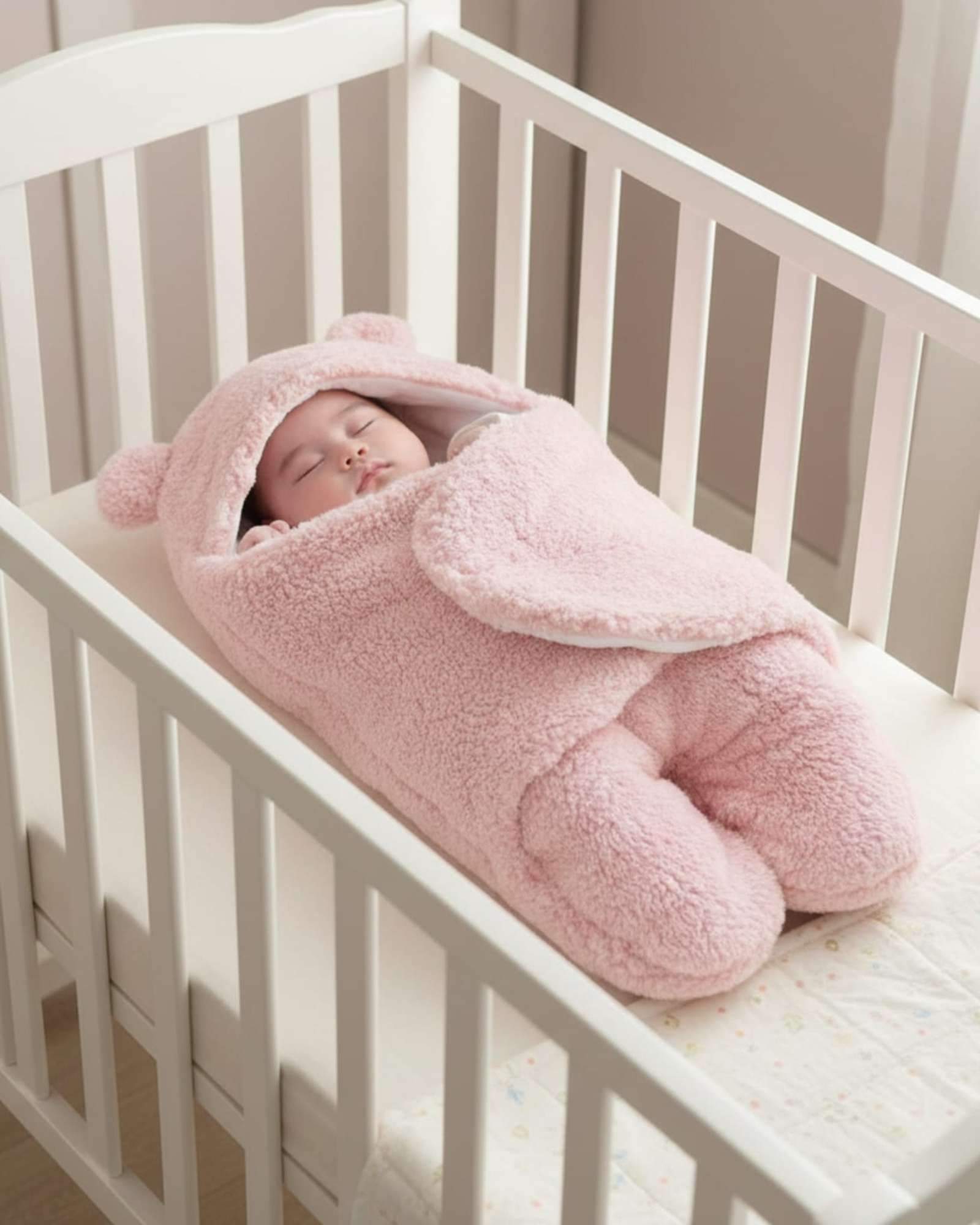SAQUITO DE BEBE  OSITO TALLA 6M ROSADO - 2