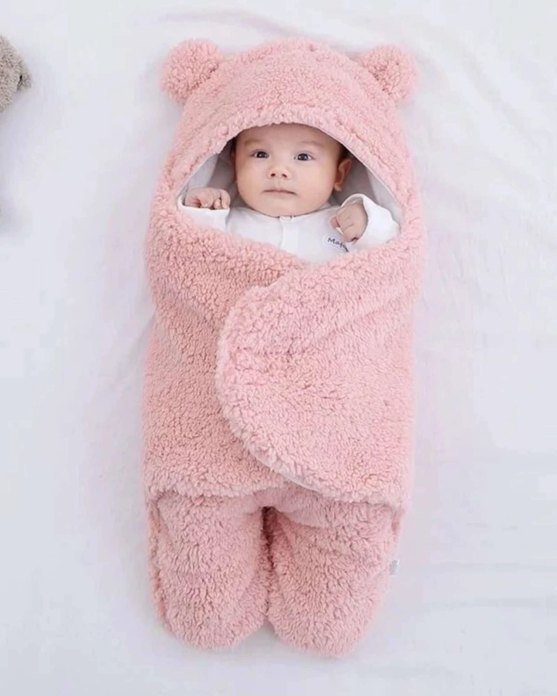 SAQUITO DE BEBE  OSITO TALLA 6M ROSADO - 3