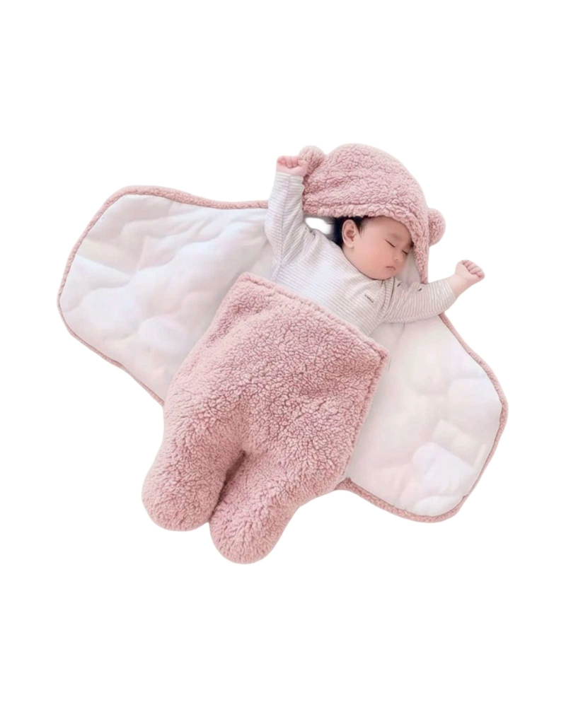 SAQUITO DE BEBE  OSITO TALLA 6M ROSADO - 4