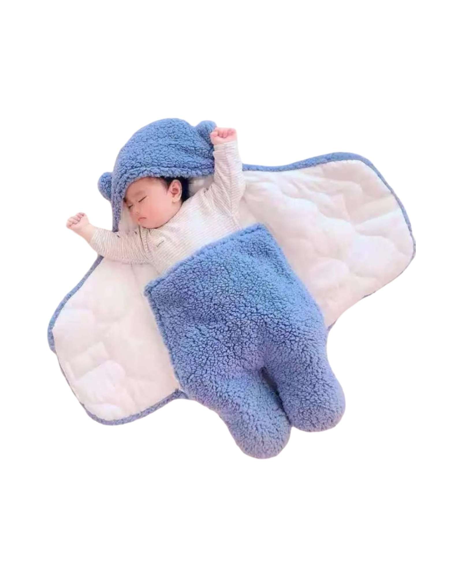SAQUITO DE BEBE  OSITO TALLA 9M AZUL - 4
