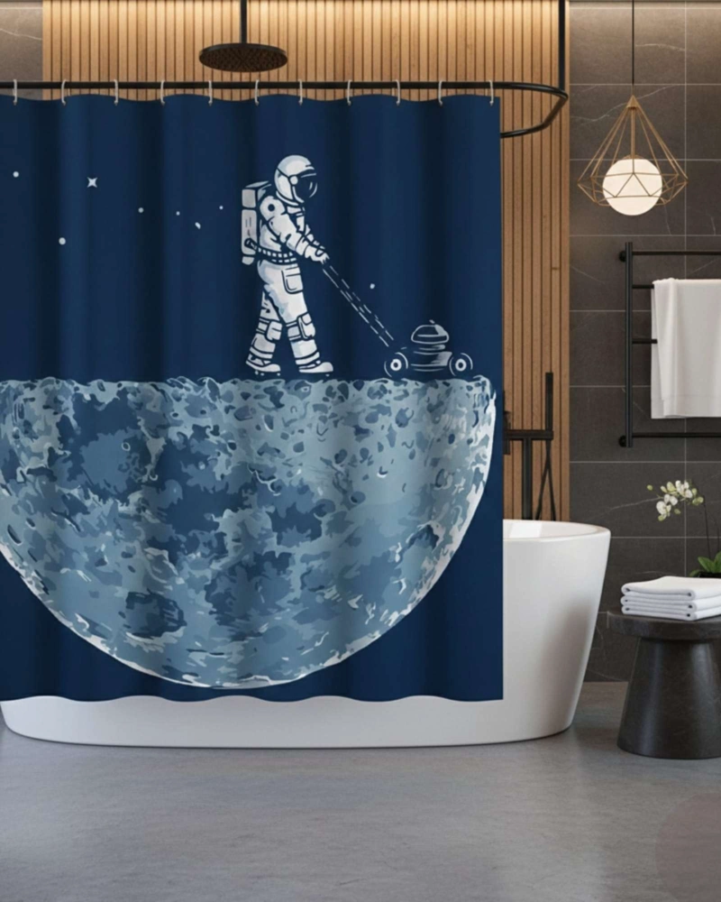 CORTINA DE BAÑO TELA GE NERO + FORRO IMPERMEABLE - 2