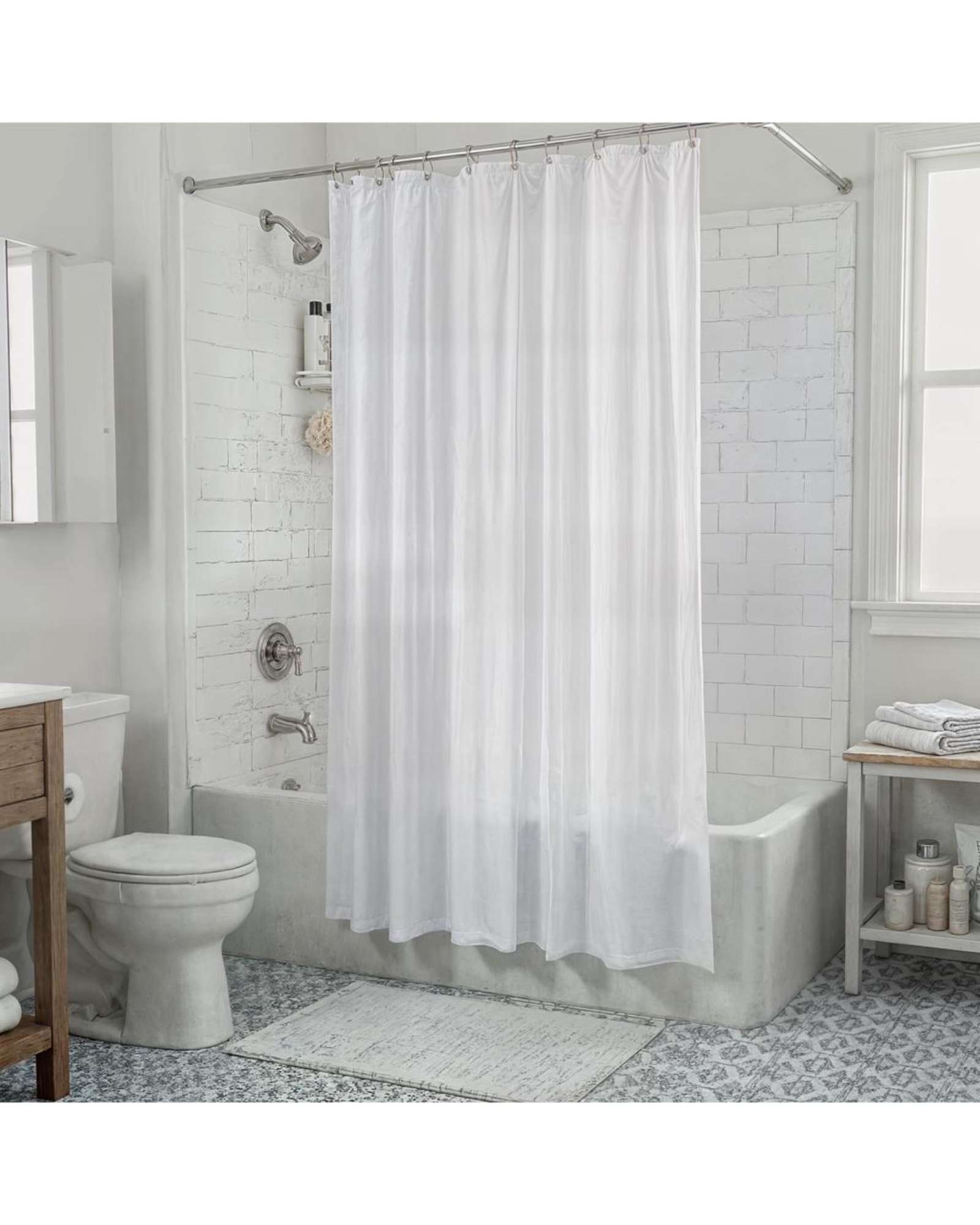 CORTINA DE BAÑO TELA GE NERO + FORRO IMPERMEABLE - 6