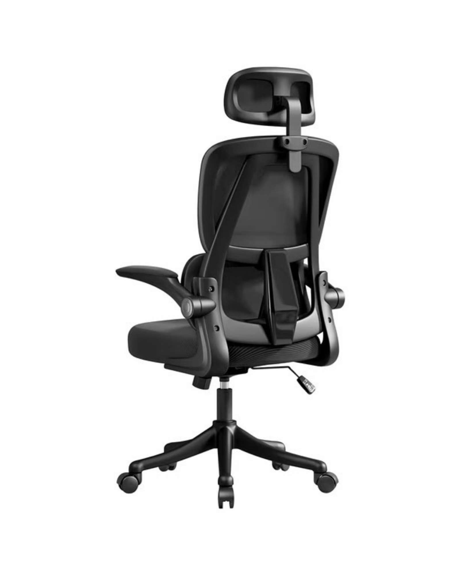 SILLA ERGONOMICA DE OFICINA CON APOYACABEZA  NEGRA - 2