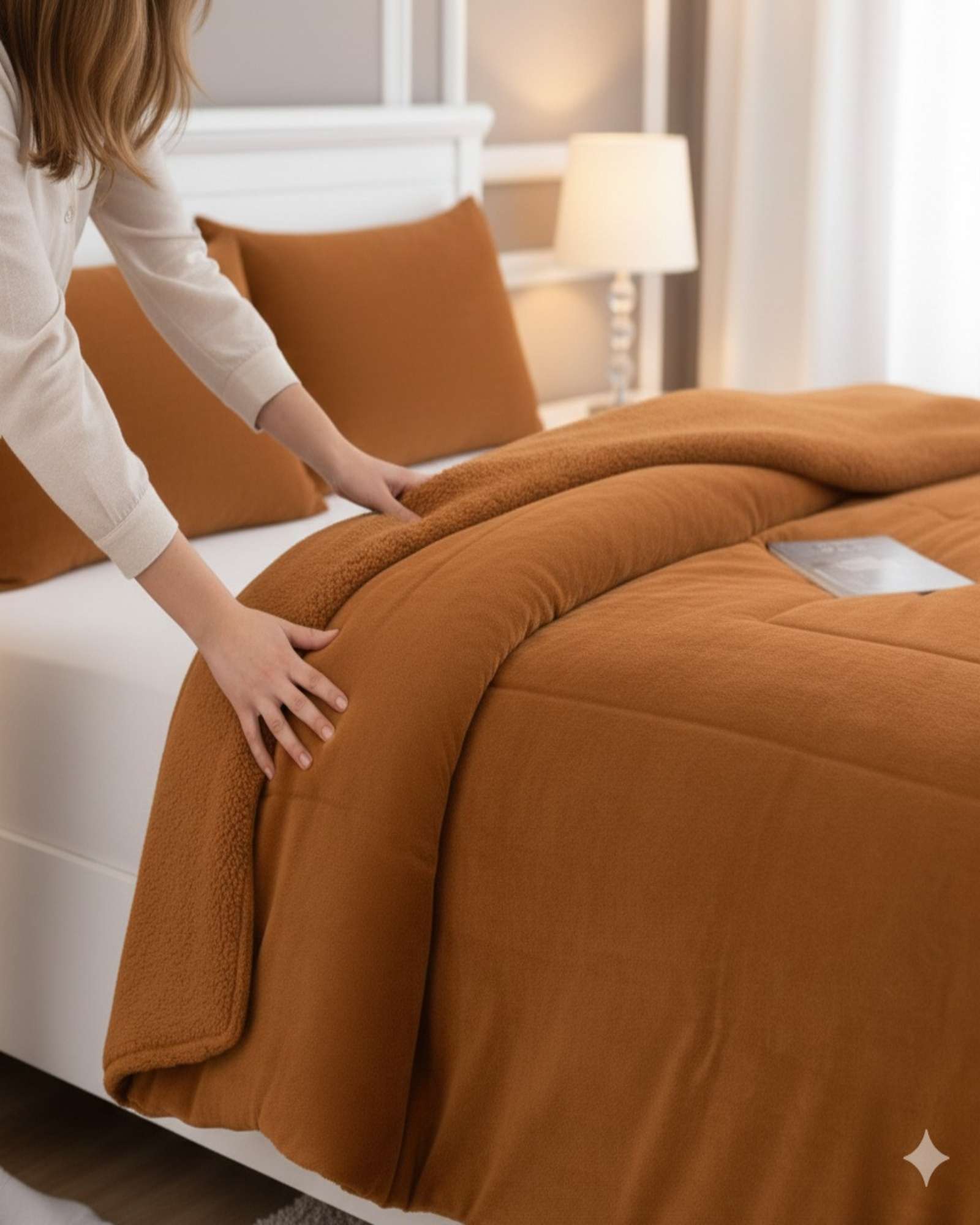 CUBRECAMA PREMIUM PLUSH CON CHIPORRO INVIERNO KING - 3