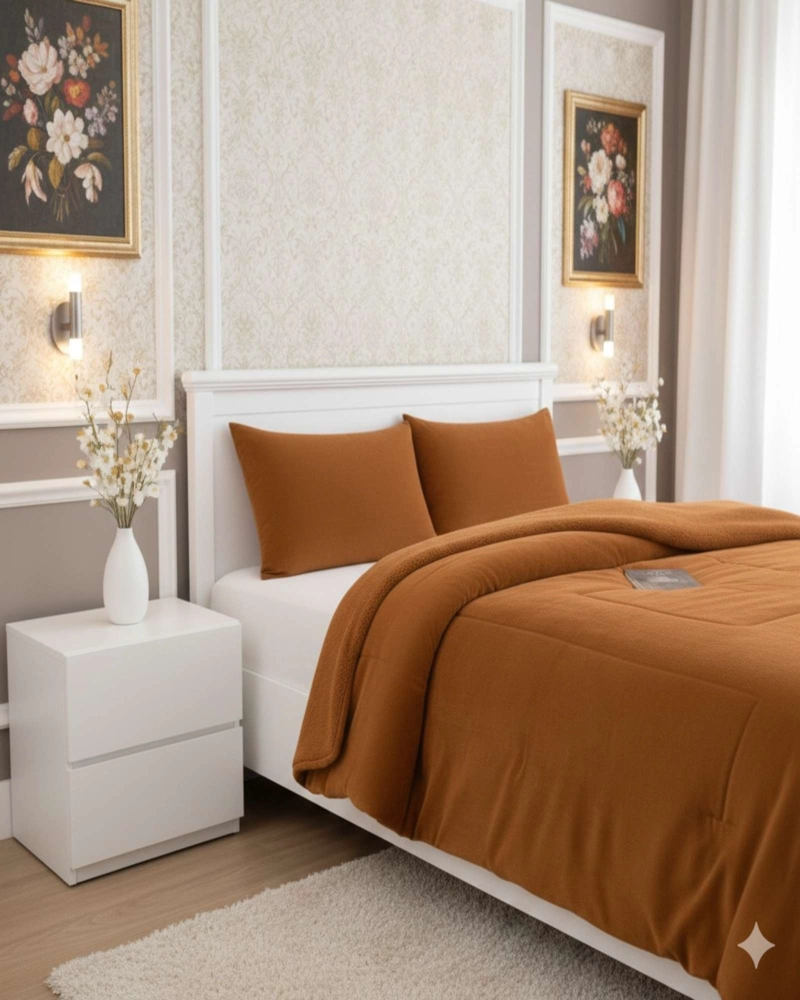 CUBRECAMA PREMIUM PLUSH CON CHIPORRO INVIERNO KING - 4
