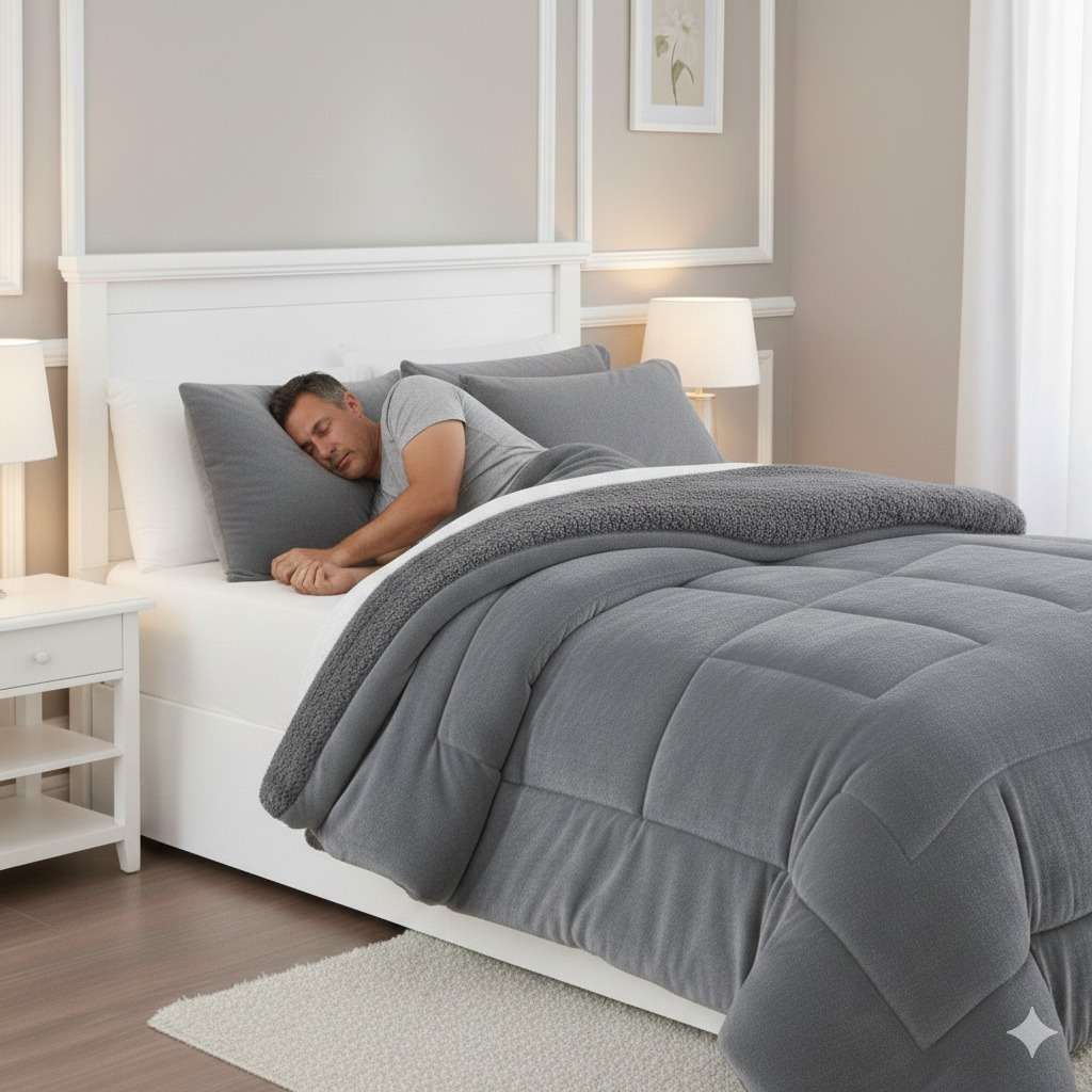 CUBRECAMA PREMIUM PLUSH CON CHIPORRO INVIERNO KING - 1